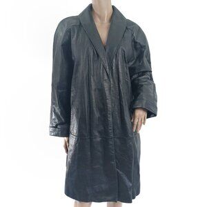 VENEZIA Coat Leather Swing Open Front B2 1X 2X 16W-20W NWOT